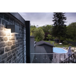 L-LINE OUT, applique extérieure, anthracite, LED, 7W, 3000/4000K, interrupteur CCT, IP65