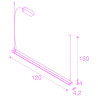 NOYA, suspension intérieure, blanc, LED, 32W, 2700/3000K, interrupteur CCT, variable Triac