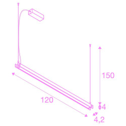 NOYA, suspension intérieure, noir, LED, 32W, 2700/3000K, interrupteur CCT, variable Triac