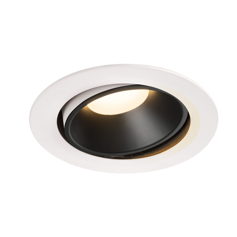 NUMINOS, encastré de plafond intérieur, 55°, blanc/noir, LED, 3000K, orientable