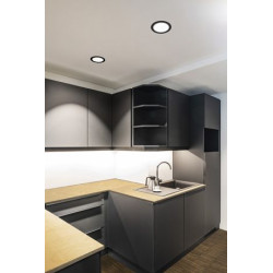 NUMINOS, encastré de plafond intérieur, 55°, noir/blanc, LED, 3000K