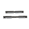 Cable tendu t.b.t., tendeurs intermediaires chrome 2 pieces