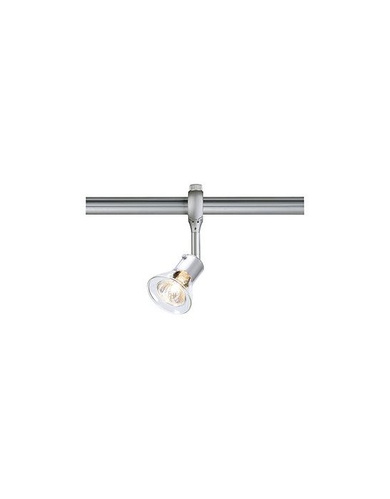 Easytec ii, gris argent, spot anila gu10 verre clair, gris argent