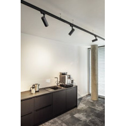 NUMINOS, spot pour rail 3 allumages, intérieur, 24°, noir, LED, 10,42W, 3000K, variable Triac