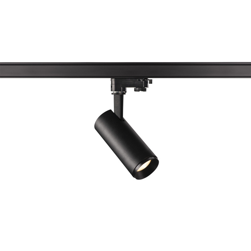 NUMINOS, spot pour rail 3 allumages, intérieur, 45°, noir, LED, 10,42W, 3000K, variable Triac