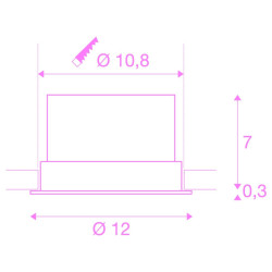 OCULUS, encastré de plafond intérieur, noir, LED, 10,5W, 2000-3000K, Dim to warm
