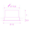 OCULUS, encastré de plafond intérieur, noir, LED, 10,5W, 2000-3000K, Dim to warm