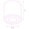 OCULUS, plafonnier intérieur, blanc, LED, 10,5W, 2000-3000K, Dim to warm
