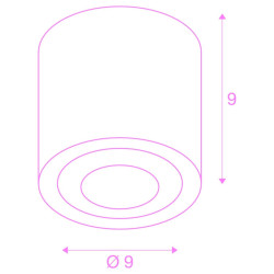 OCULUS, plafonnier intérieur, noir, LED, 10,5W, 2000-3000K, Dim to warm