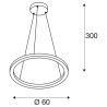ONE 60, suspension intérieure, up/down, blanc, LED, 25W, 3000/4000K, interrupteur CCT, variable Dali