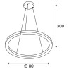 ONE 80, suspension intérieure, up/down, blanc, LED, 34W, 3000/4000K, interrupteur CCT, variable Dali