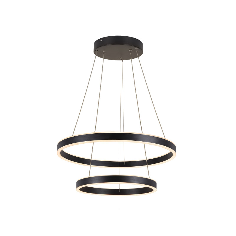 ONE DOUBLE, suspension intérieure, up/down, noir, LED, 35W, 2700/3000K, interrupteur CCT, variable Triac