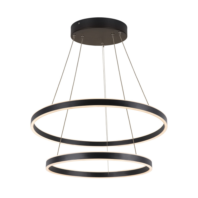 ONE DOUBLE, suspension intérieure, up/down, noir, LED, 55W, 3000/4000K, interrupteur CCT, variable Dali