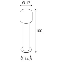 OVALISK 100, borne extérieure, anthracite, LED, 9W, 3000/4000K, interrupteur CCT, IP65