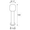 OVALISK 100, borne extérieure, anthracite, LED, 9W, 3000/4000K, interrupteur CCT, IP65