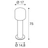 OVALISK 75, borne extérieure, anthracite, LED, 9W, 3000/4000K, interrupteur CCT, IP65