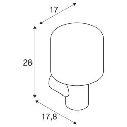 OVALISK, applique extérieure, anthracite, LED, 9W, 3000/4000K, interrupteur CCT, IP65