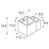 PLASTRA, applique intérieure, cube, blanc, G9, QT14, 15W max
