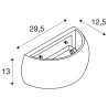 PLASTRA, applique intérieure, incurvé, blanc, R7s 118mm, QT-DE12, 20W max