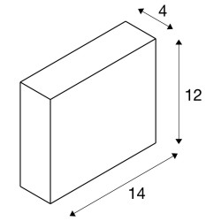 QUAD FRAME 14, applique intérieure, blanc, LED 4W, 2700K/3000K, variable Triac