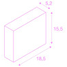 QUAD FRAME 19, applique intérieure, blanc, LED, 11W, 2700K/3000K, variable Triac