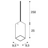 QUADRASS SPOT, suspension intérieure, blanc, E27, max 40W
