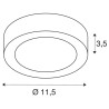 SENSER 12, applique et plafonnier intérieur, rond, blanc, LED, 8,2W, 4000K