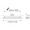 SENSER 12, encastré de plafond intérieur, carré, blanc, LED, 4000K