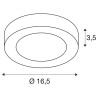 SENSER 18, applique et plafonnier intérieur, rond, blanc, LED, 12W, 4000K