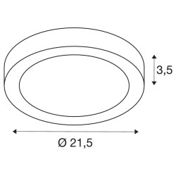 SENSER 24, applique et plafonnier intérieur, rond, blanc, LED, 15W, 4000K