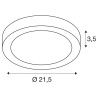 SENSER 24, applique et plafonnier intérieur, rond, blanc, LED, 15W, 4000K