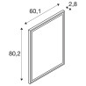 TRUKKO, applique intérieure, miroir, carré, alu, LED, 25W, IP44