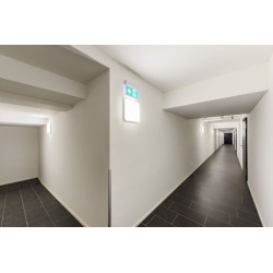 SIMA, applique et plafonnier intérieur, carré, blanc, LED, 24W, 3000K, détecteur de mouvement