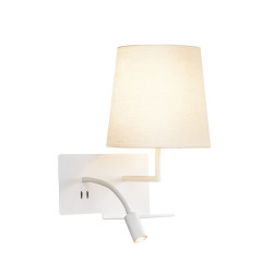 SOMNILA FLEX, applique int. liseuse, droite, blanc, LED 3W, 3000K, avec port USB
