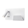 SOMNILA SPOT, applique int. liseuse, droite, blanc, LED 13W 3000K, avec port USB