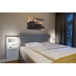 SOMNILA SPOT, applique int. liseuse, gauche, blanc, LED 13W 3000K, avec port USB