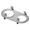 Cadre double rond pour encastre cmh, gris argent