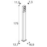 ESKINA FRAME 175, borne ext, double, anthracite, LED, 27W, 3000/4000K, IP65, CCT
