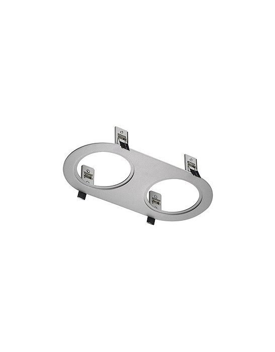Cadre double rond pour encastre cmh, blanc