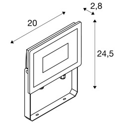 FLOODI L, projecteur extérieur, anthracite, LED, 48W, 3000K, IP65