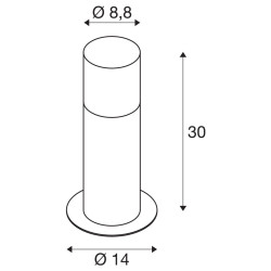 GRAFIT 30, borne extérieure, rond, anthracite, E27, 11W max, IP44