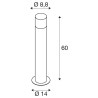 GRAFIT 60, borne extérieure, rond, anthracite, E27, 11W max, IP44