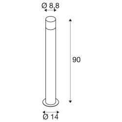 GRAFIT 90, borne extérieure, rond, anthracite, E27, 11W max, IP44