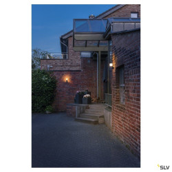 GRAFIT, applique ext, rond, anthracite, E27, 11W max, IP44, détecteur de mvts