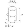 GRAFIT, applique ext, rond, anthracite, E27, 11W max, IP44, détecteur de mvts