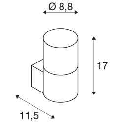 GRAFIT, applique extérieure, rond, anthracite, E27, 11W max, IP44