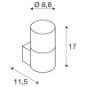 GRAFIT, applique extérieure, rond, anthracite, E27, 11W max, IP44
