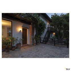 GRAFIT, applique ext, carré, anthracite, E27, 11W max, IP44, détecteur de mvts
