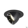 NUMINOS® GIMBLE L, encastré de plafond int, 20°, noir/chrome, LED, 25,4W, 4000K