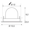NUMINOS® GIMBLE M, encastré de plafond intérieur, 20°, blanc, LED, 17,5W, 2700K
